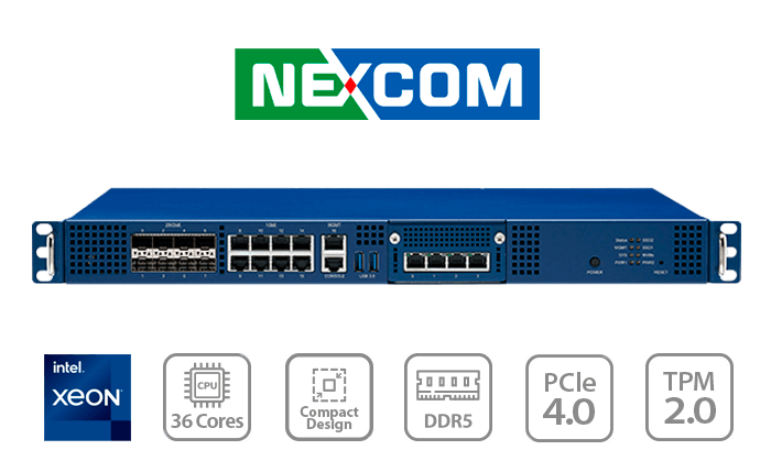 Компактный сервер NEXCOM FTA-5190 с процессором Intel Xeon 36 ядер, DDR5, PCIe 4.0 и TPM 2.0 для промышленных и сетевых решений