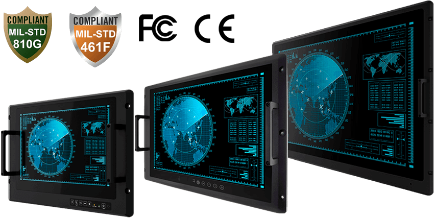 Крупный план сенсорного экрана Winmate 4K2K