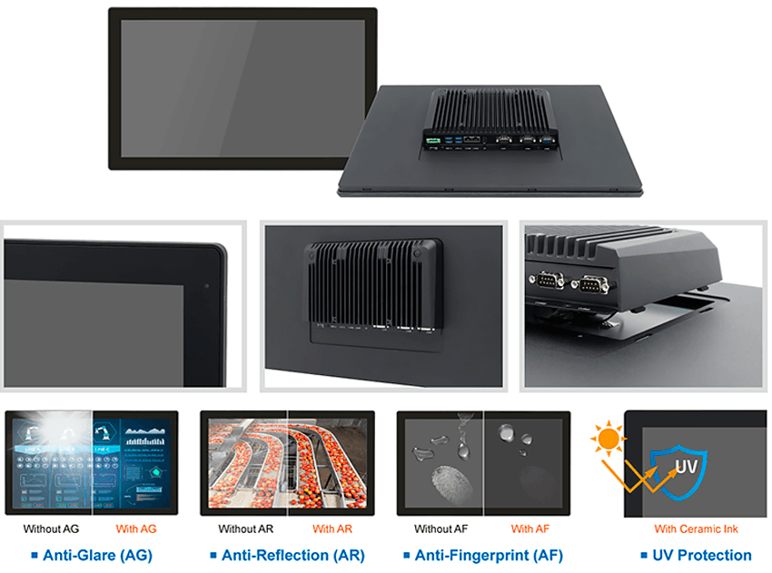 Дисплей промышленного компьютера AiTRON-9E с высокой яркостью и optical bonding