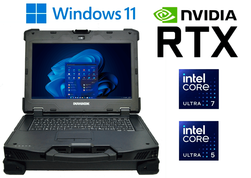 Durabook Z14I-HG вид с дисплеем и клавиатурой