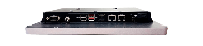 Схема тыльной панели WMP-109 с обозначением всех интерфейсов подключения: USB, COM, HDMI, Ethernet