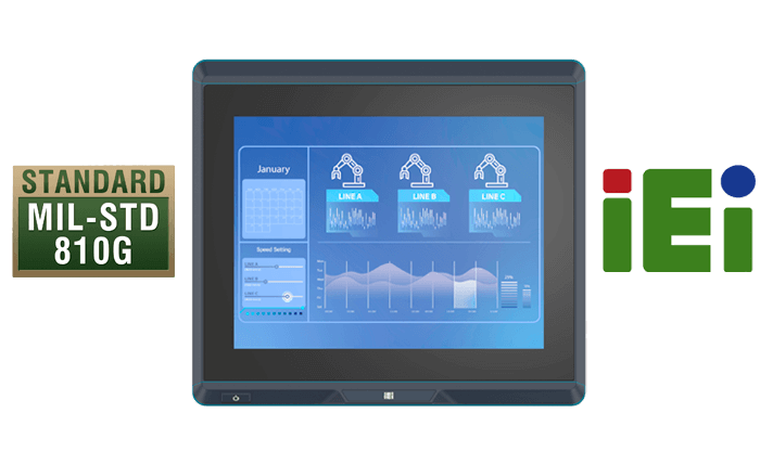 Внешний вид защищенного панельного компьютера IEI UPC-F12M1-RPLP