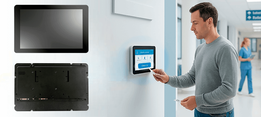 Схематическое изображение расположения процессора Intel Alder Lake-N N97 на плате панельного ПК WMP-109