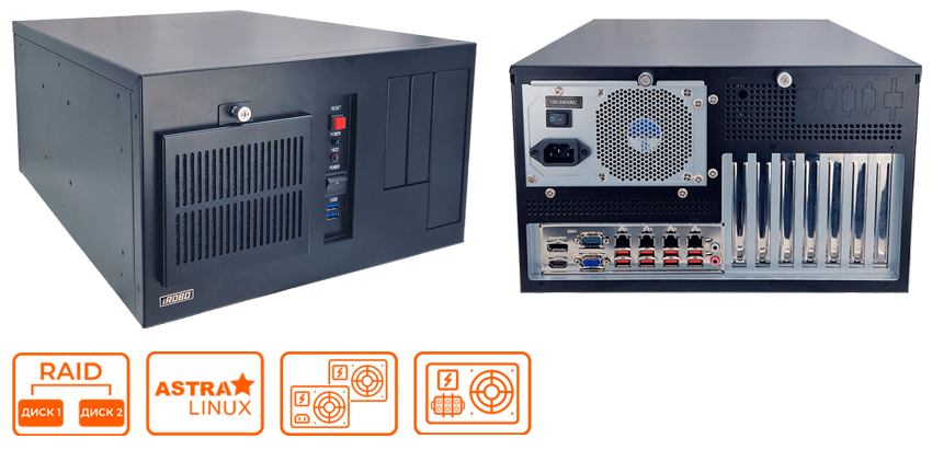 Настольный промышленный компьютер iROBO-3000-00U6-G6 в корпусе Tower