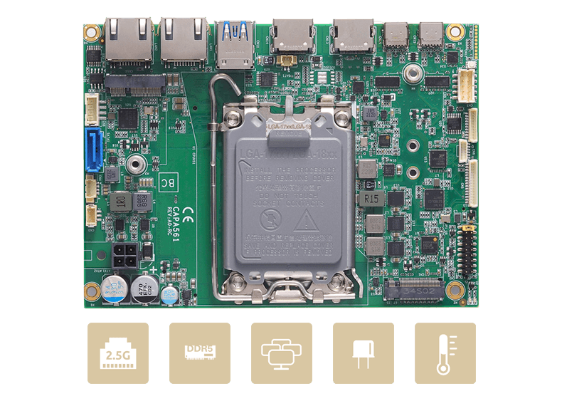 Встраиваемая плата Axiomtek CAPA561 формата 3.5 дюйма с процессорным сокетом LGA1700 и поддержкой Intel Core 12-го и 13-го поколений