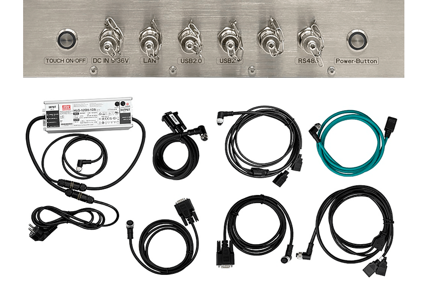 Защищенные разъемы M12 на корпусе iROBO-5000-S121IP