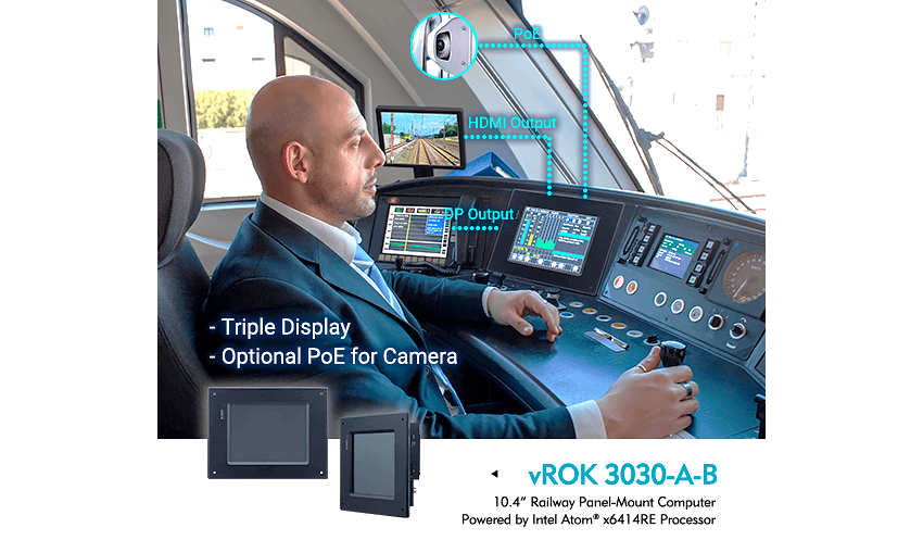 Сертификация и надежность панельного компьютера vROK 3030-A-B для железной дороги