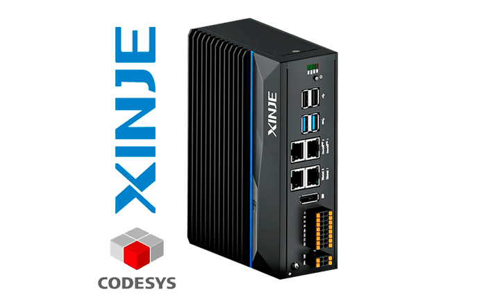 Программируемый логический контроллер XINJE XSA230-L на DIN-рейке, вид спереди